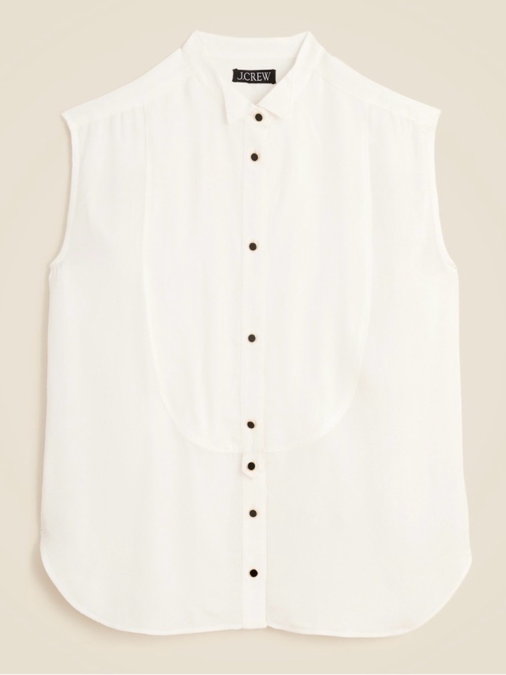 NWT - J. Crew Jules Sleeveless Tuxedo Top - White - Size US2